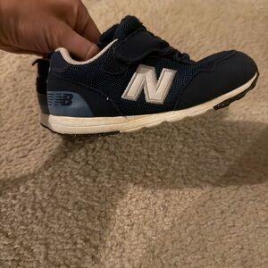 New Balance Kids' Dark Blue and White Sneakers